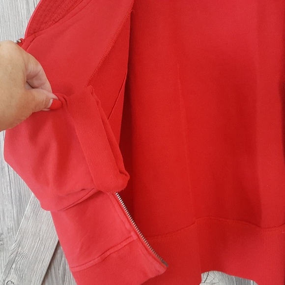 Yest French Terry Red Zip Jacket 12 - Picture 3 of 6